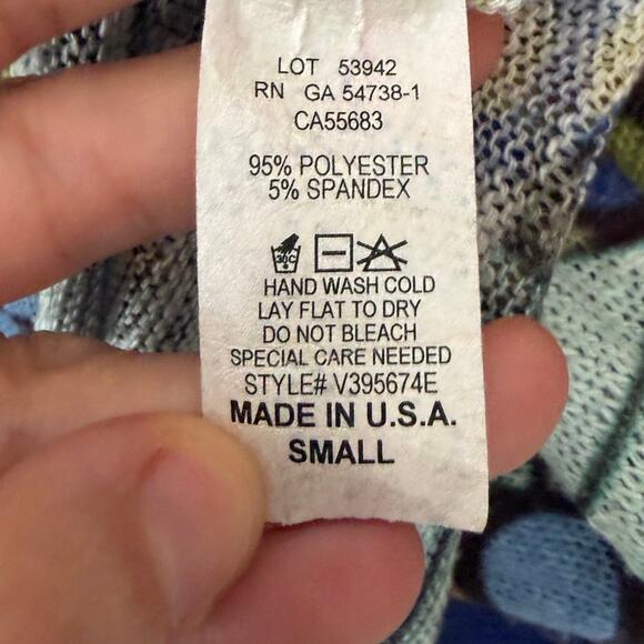 Women's Nally & Mille Multi Color Vibrant Lightweight Sheer Sweater Size Small - Picture 4 of 4